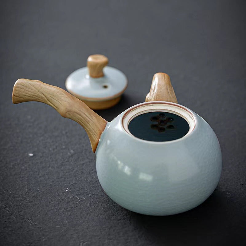 Japanese Ruyao Kyusu Tea Set With Tray