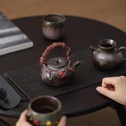 Japanese Handmade Rattan Weaving Teapot