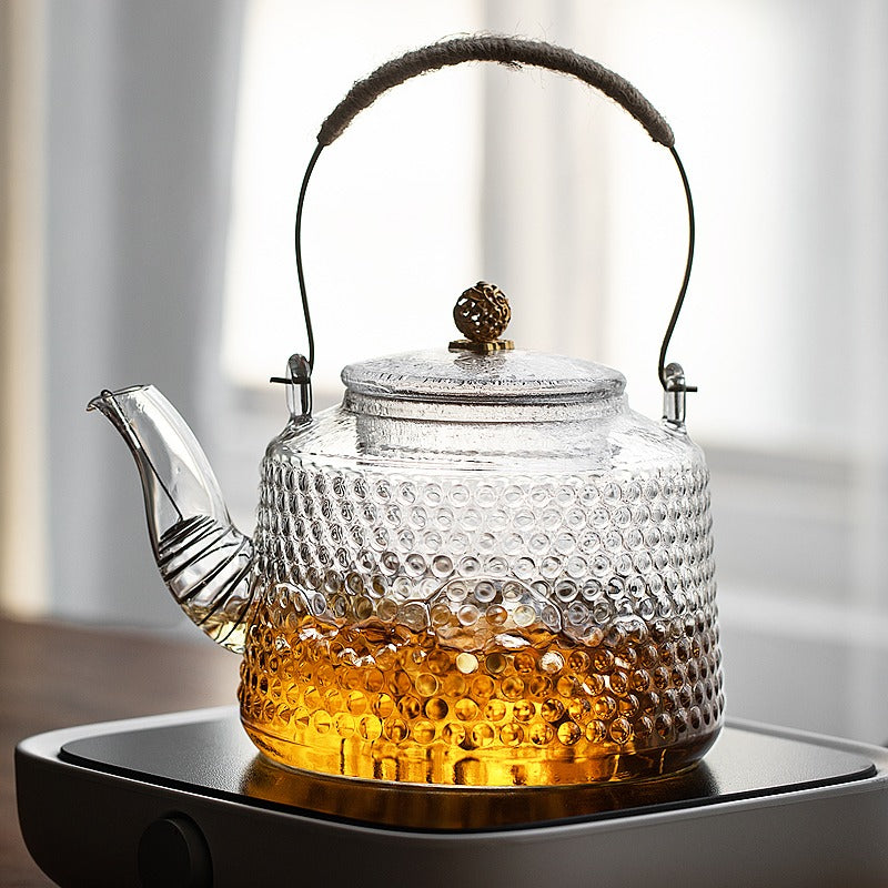 Rivet Pattern Thickened Glass Teapot