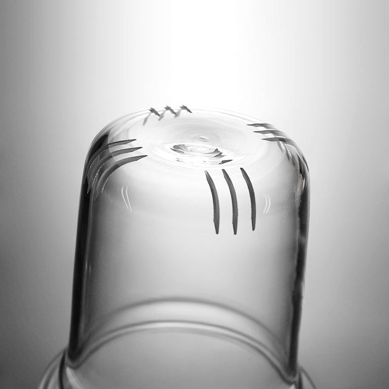 Japanese Glass Tea Cup With Wooden Lid