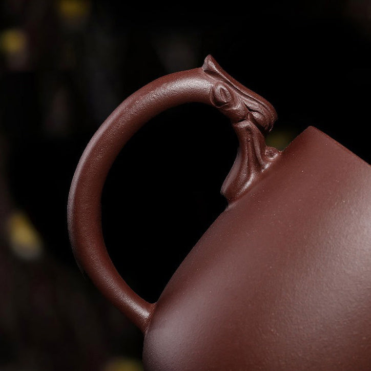 Purple Clay Dragon Tea Cup With Infuser