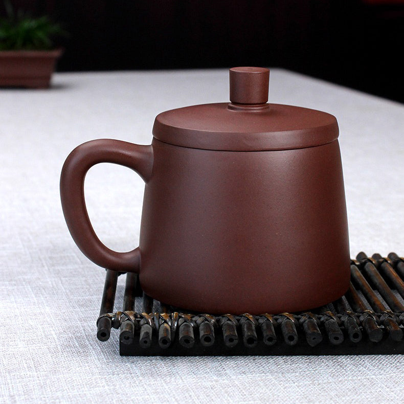 Purple Clay Willing Tea Cup With Infuser