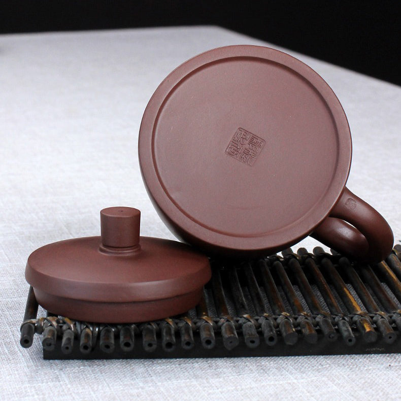 Purple Clay Willing Tea Cup With Infuser