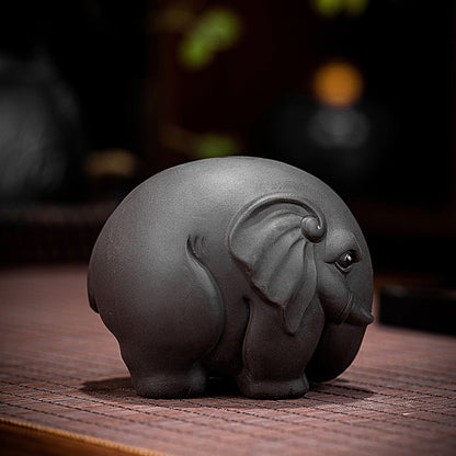 Yixing Clay Round Elephant Tea Pet