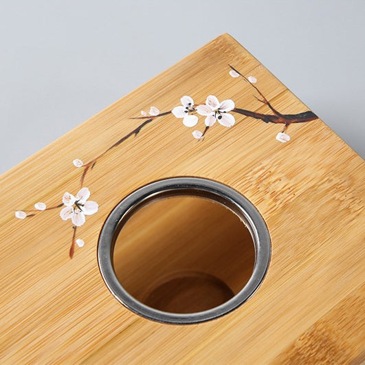 Plum Blossom Bamboo Candle Teapot Warmer