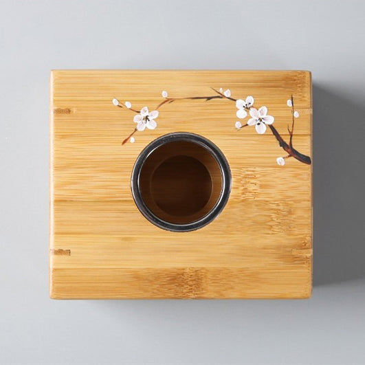 Plum Blossom Bamboo Candle Teapot Warmer
