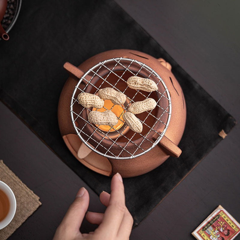 Cute Tiger Coarse Pottery Tea Leaves Stove