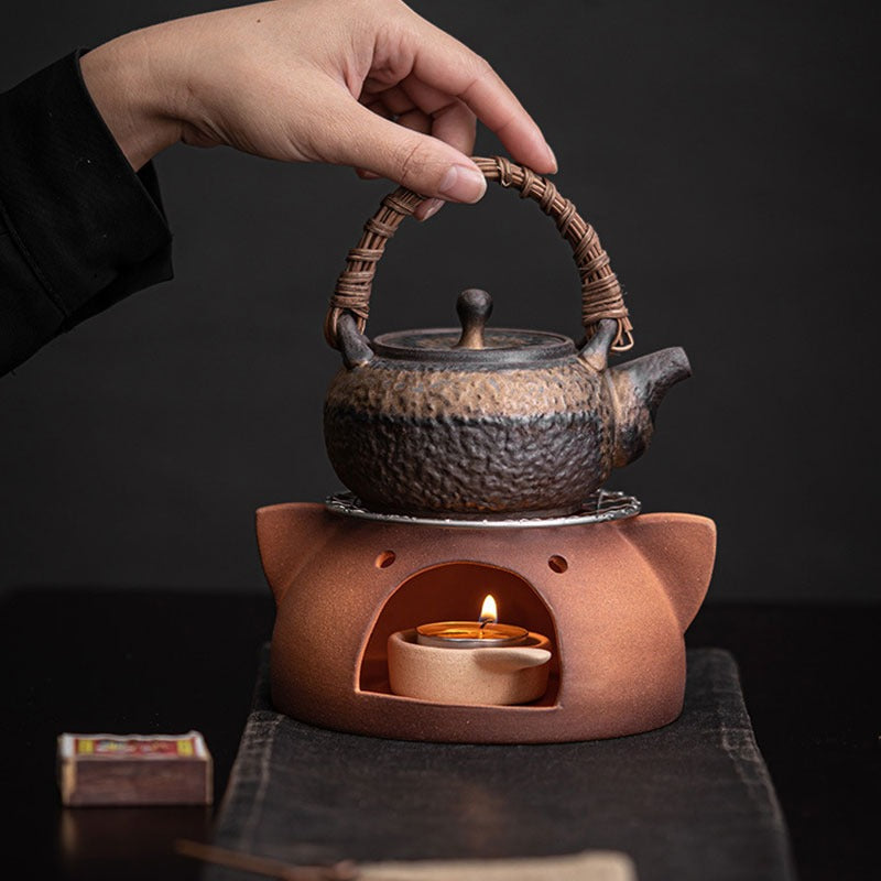 Cute Tiger Coarse Pottery Tea Leaves Stove