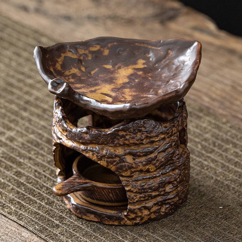 Tree Stump Tea Leaves Candle Warmer