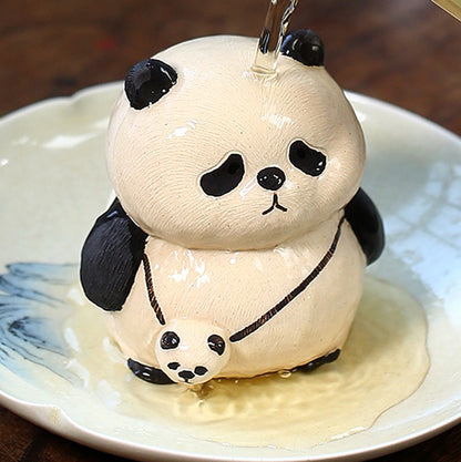 Handmade Clay Panda Tea Pet