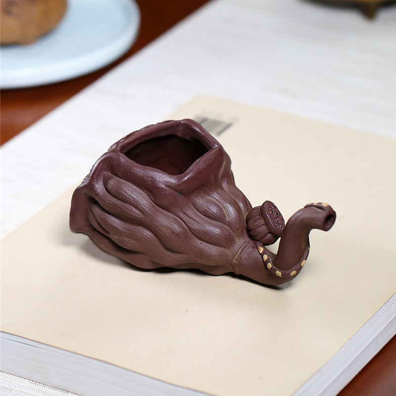 Yixing Purple Clay Lotus Seedpod Fair Cup