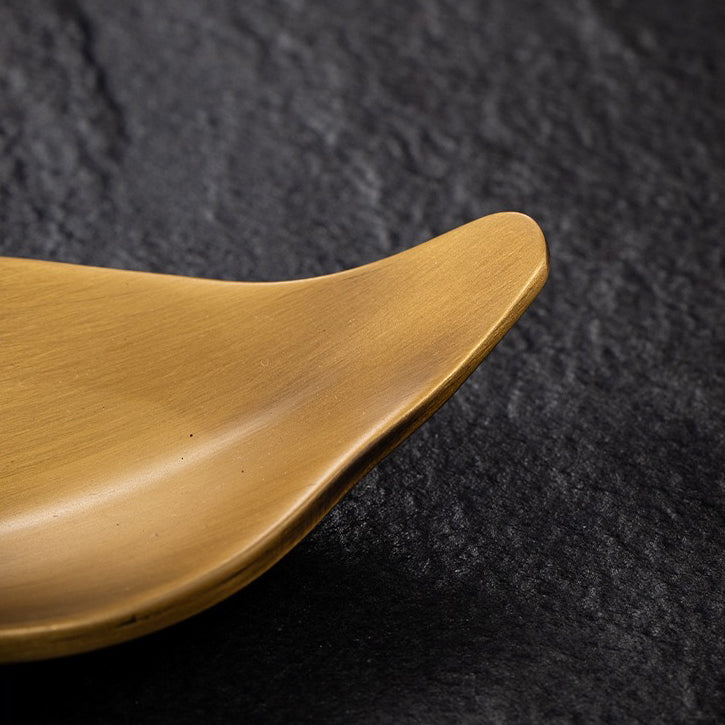 Handmade Brass Tea Holder With Lotus Spoon