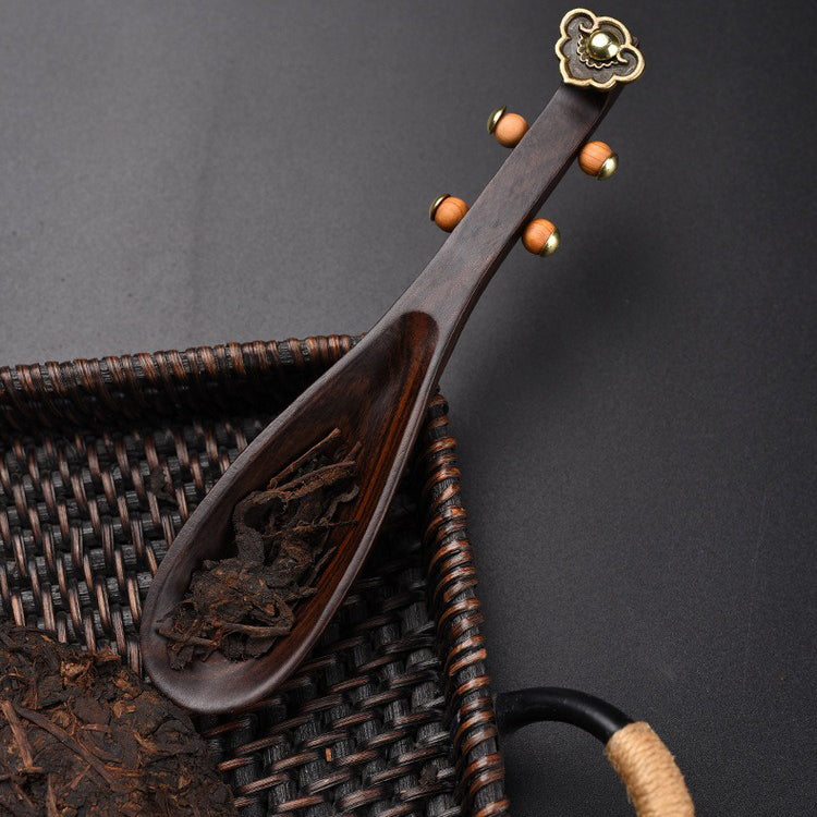 Ebony Wood Pipa Cha He Tea Holder