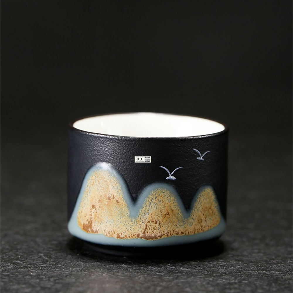 Mountains And Birds Ceramic Tea Set