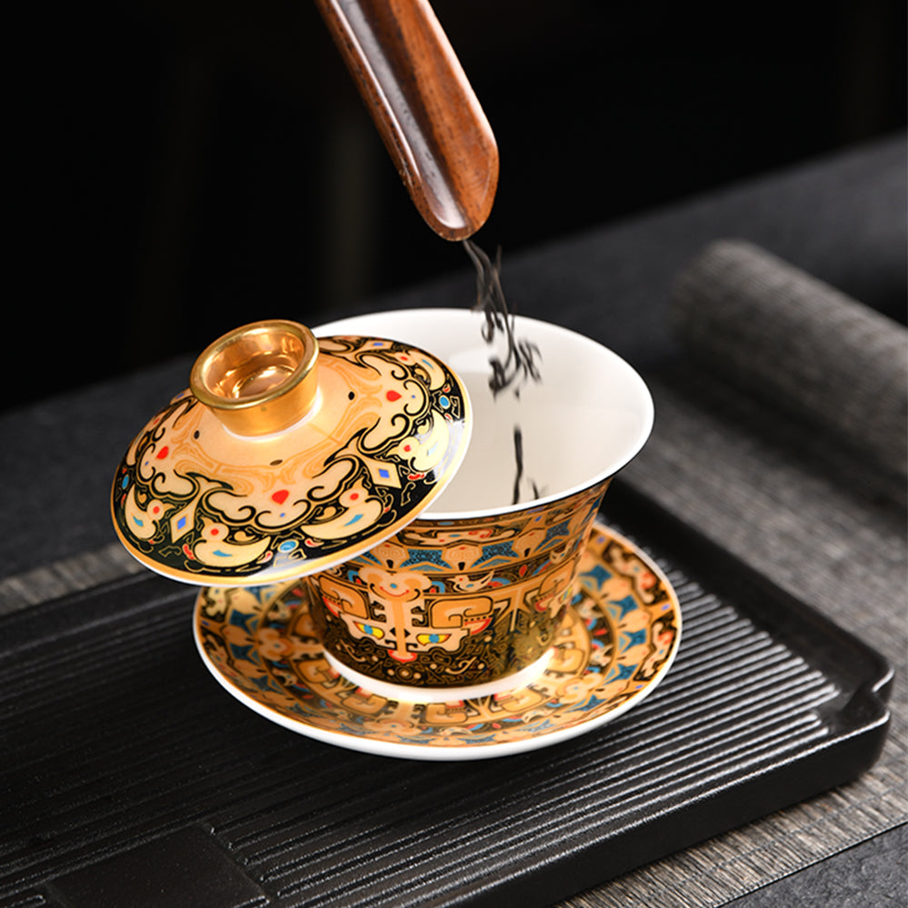 Thangka Enamel Porcelain Gaiwan