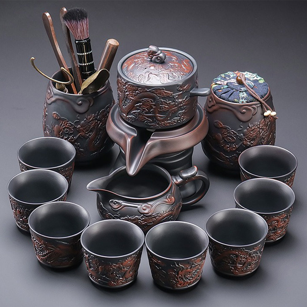 Clay　セット Purple Clay Dragon And Phoenix Automatic Tea Set – Umi Tea Sets