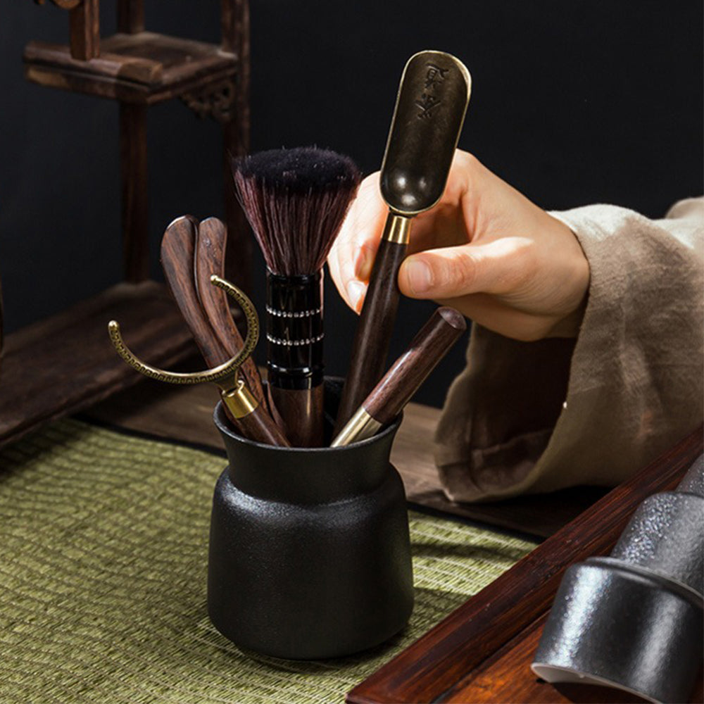 Japanese Black Pottery Kung Fu Tea Set