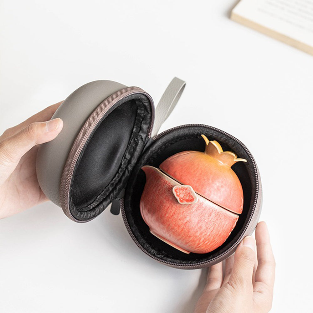 Pomegranate Shape Travel Tea Set