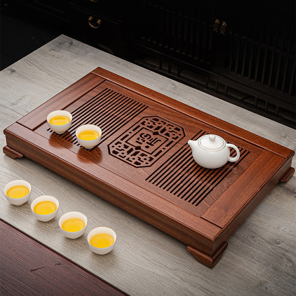 Fu Character Rosewood Gongfu Tea Tray