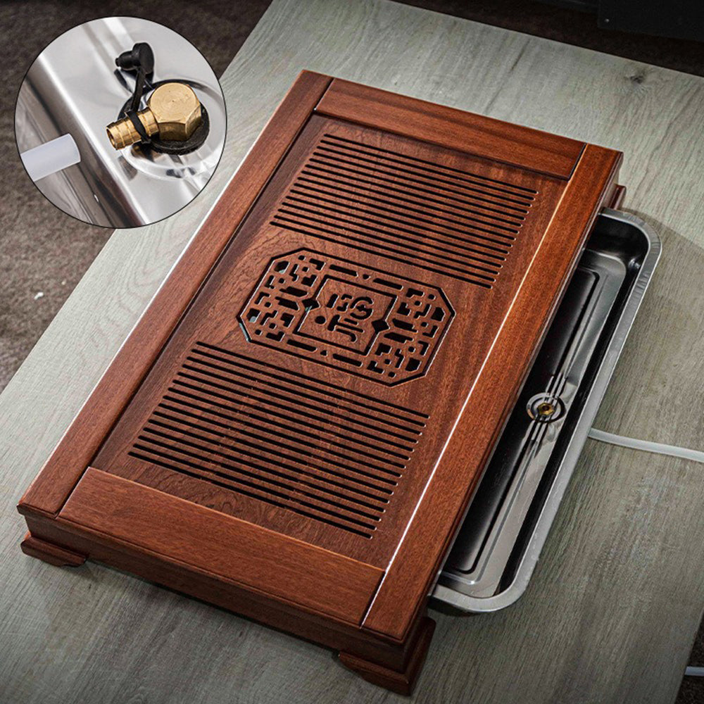 Fu Character Rosewood Gongfu Tea Tray