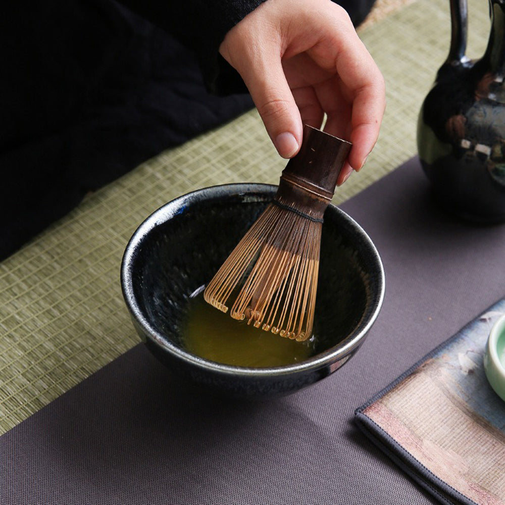 Tenmoku Matcha Green Tea Set With Travel Bag