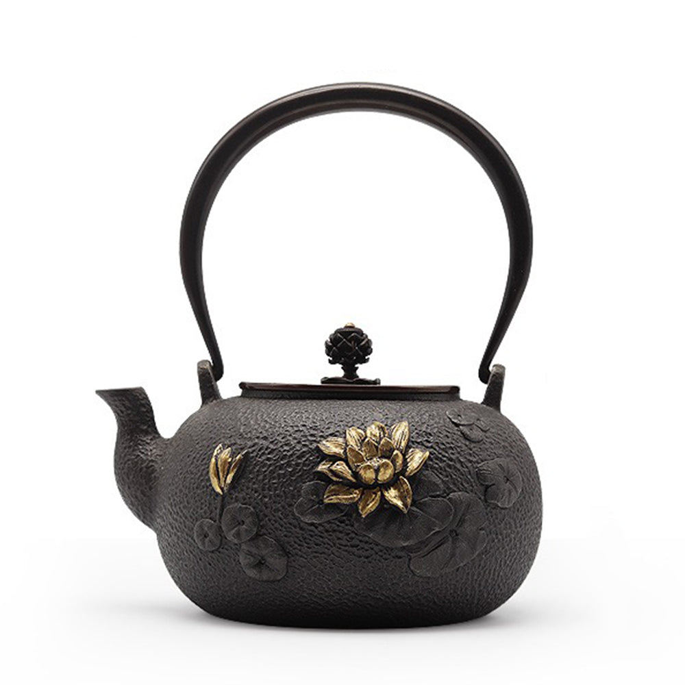 Japanese Lotus Cast Iron Teapot
