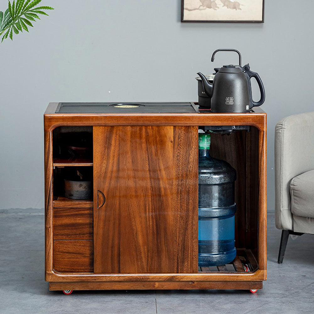 Movable Integrated Walnut Tea Table