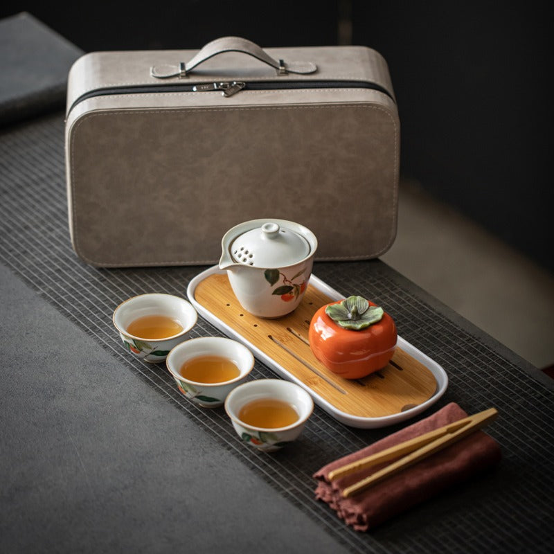 Ruyao Persimmon Travel Tea Set