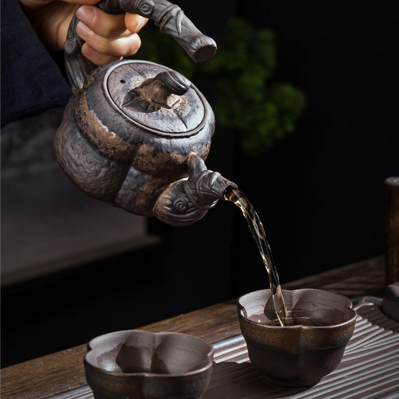 Japanese Pumpkin Tea Set With Tray