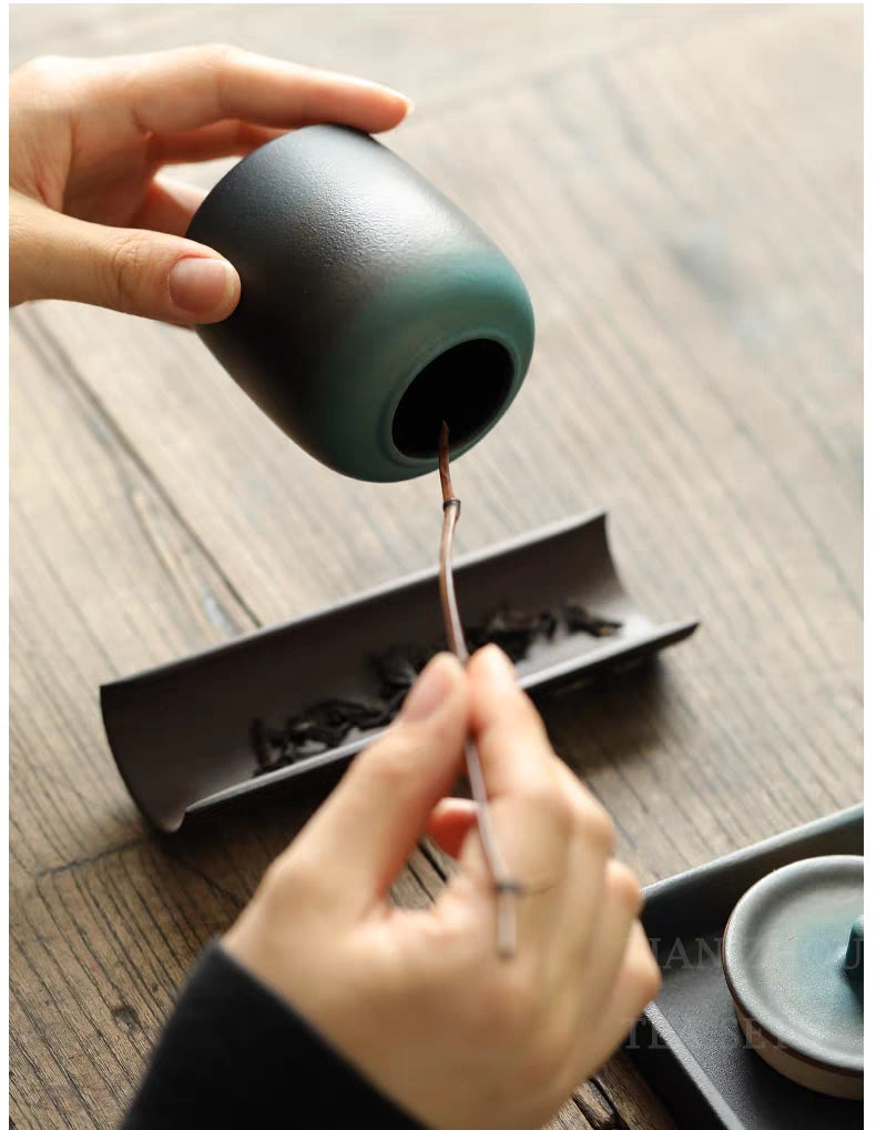 Japanese Cyan Ceramic Tea Set