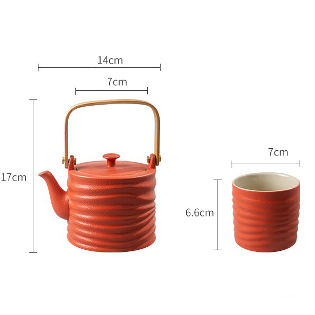 Double Happiness Lines Wedding Tea Set