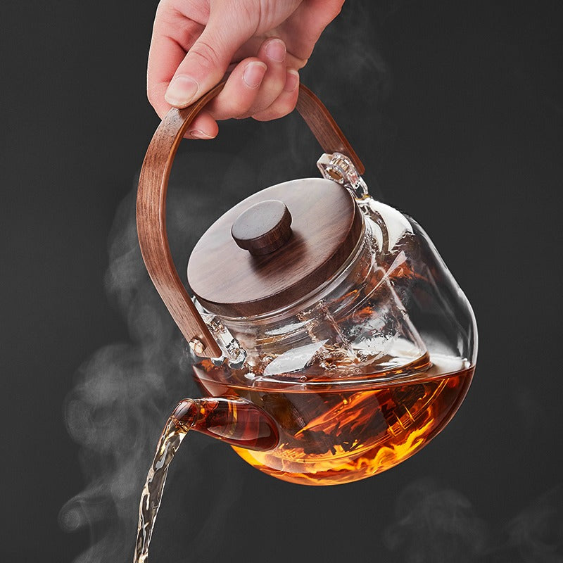 Glass Teapot With Water Steam Infuser