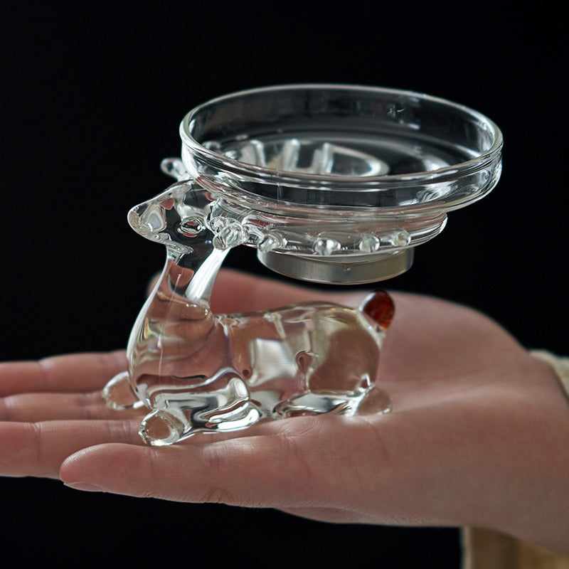 Glass Strainer With Deer Holder