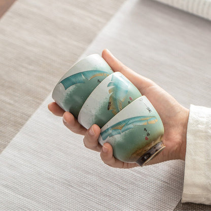 Ceramic Plantain Tea Cup (Set of 5)