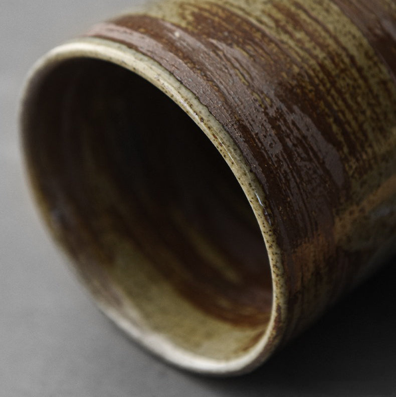 Vintage Japanese Mug with Wooden Handle