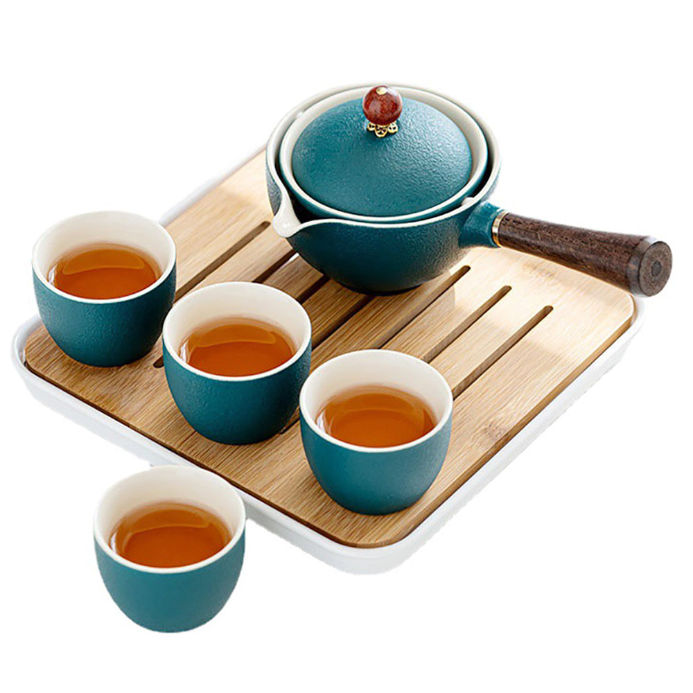 Green Automatic Filtering Travel Tea Set