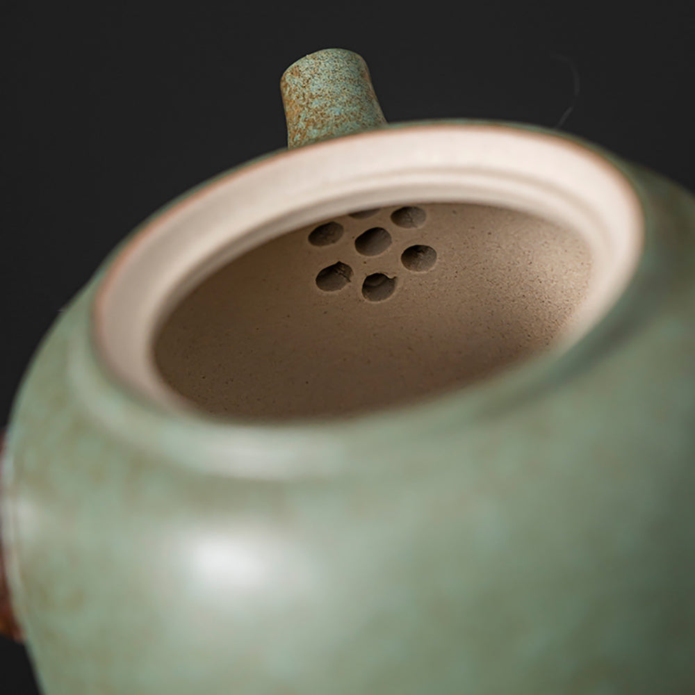 Coarse Pottery Kyusu Lotus Tea Set