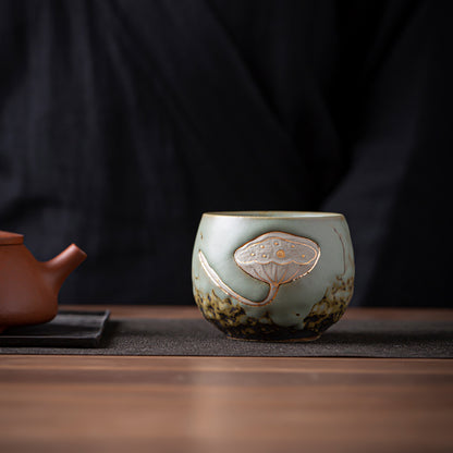 Kiln Transformed Lotus Kung Fu Tea Cup (Set of 4)