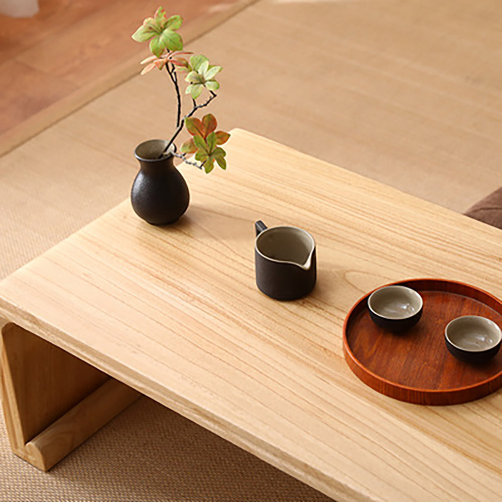 Solid Wood Grain Landscape Low Tea Table