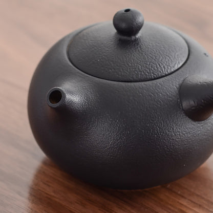 Black Ceramic Side Handle Teapot Set