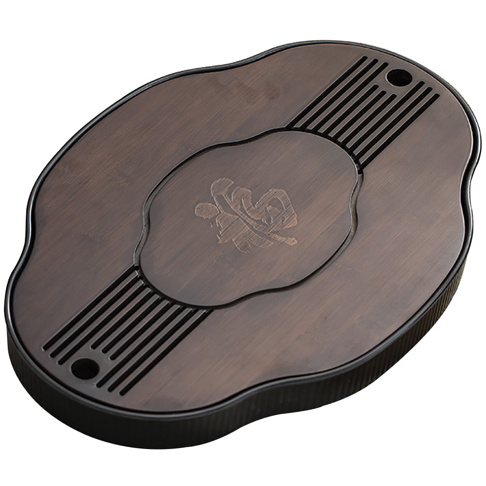 Chinese Walnut Bamboo Gong Fu Tea Tray