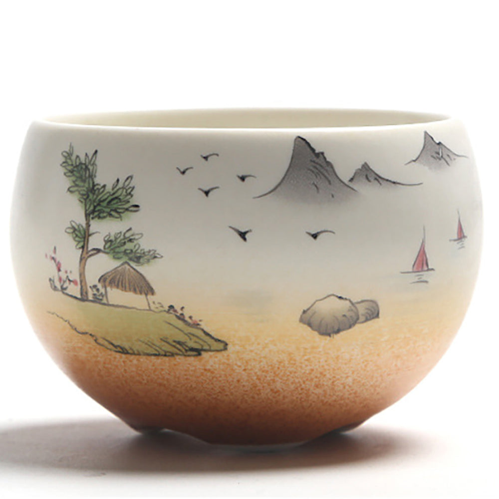 Hand-painted Landscape Kung Fu Tea Cup