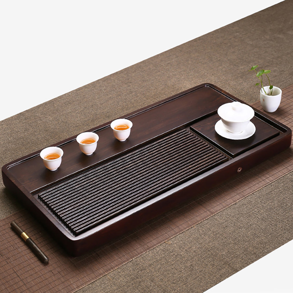 Black Ebony Stripes Gongfu Tea Tray