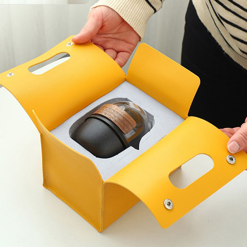 Glass And Ceramic Penguin Travel Tea Set