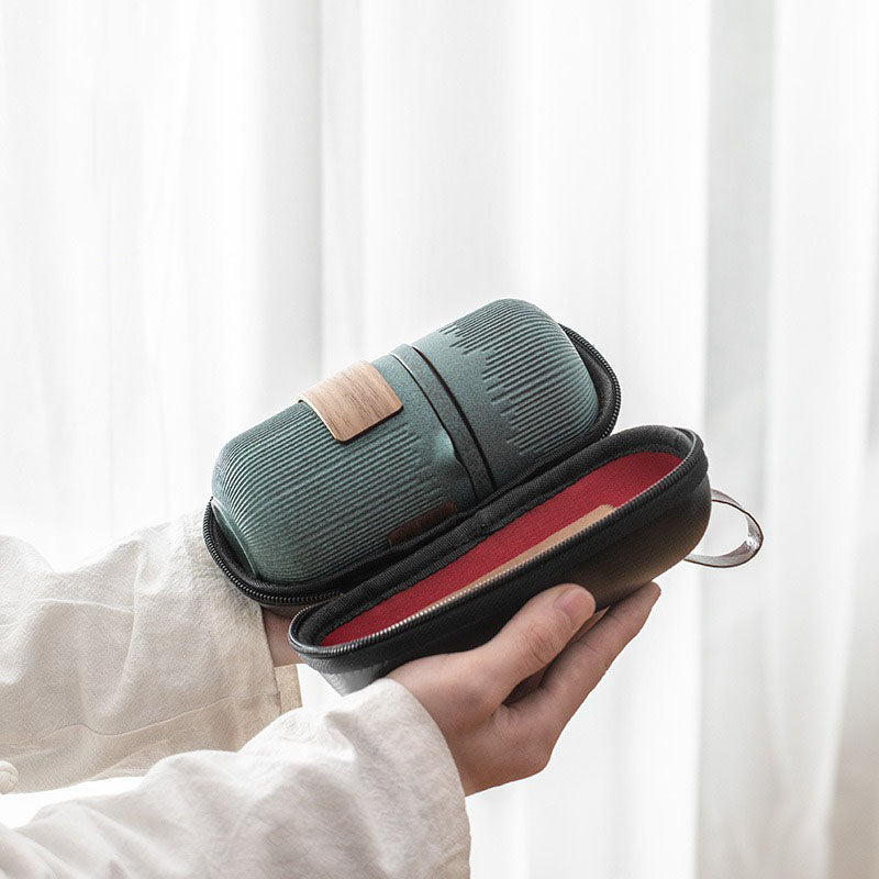 Bluestone Glazed Travel Tea Set