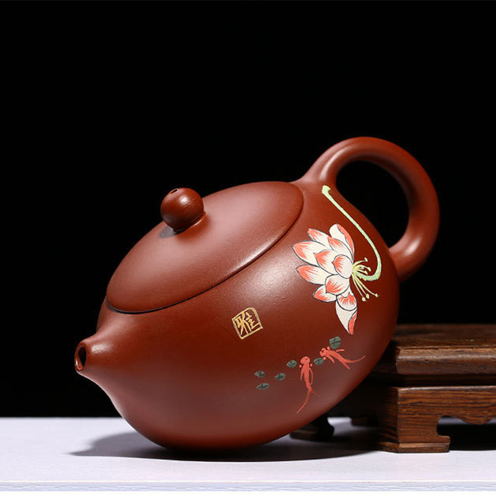 Yixing Red Clay Xi Shi Lotus Teapot