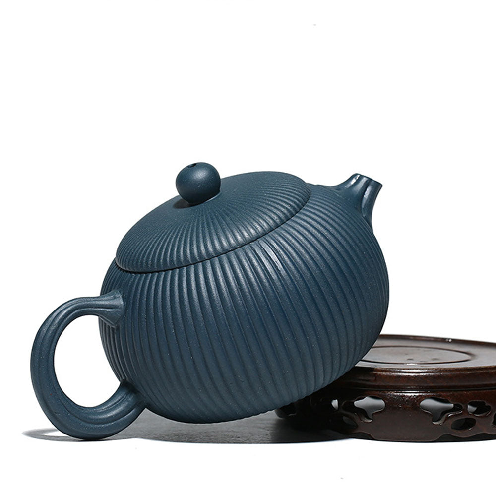 Yixing Blue Clay Xi Shi Stripes Teapot Umi Tea Sets