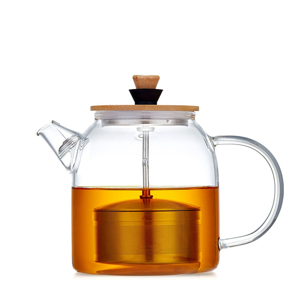 Glass Teapot With Stainless Steel Infuser Box