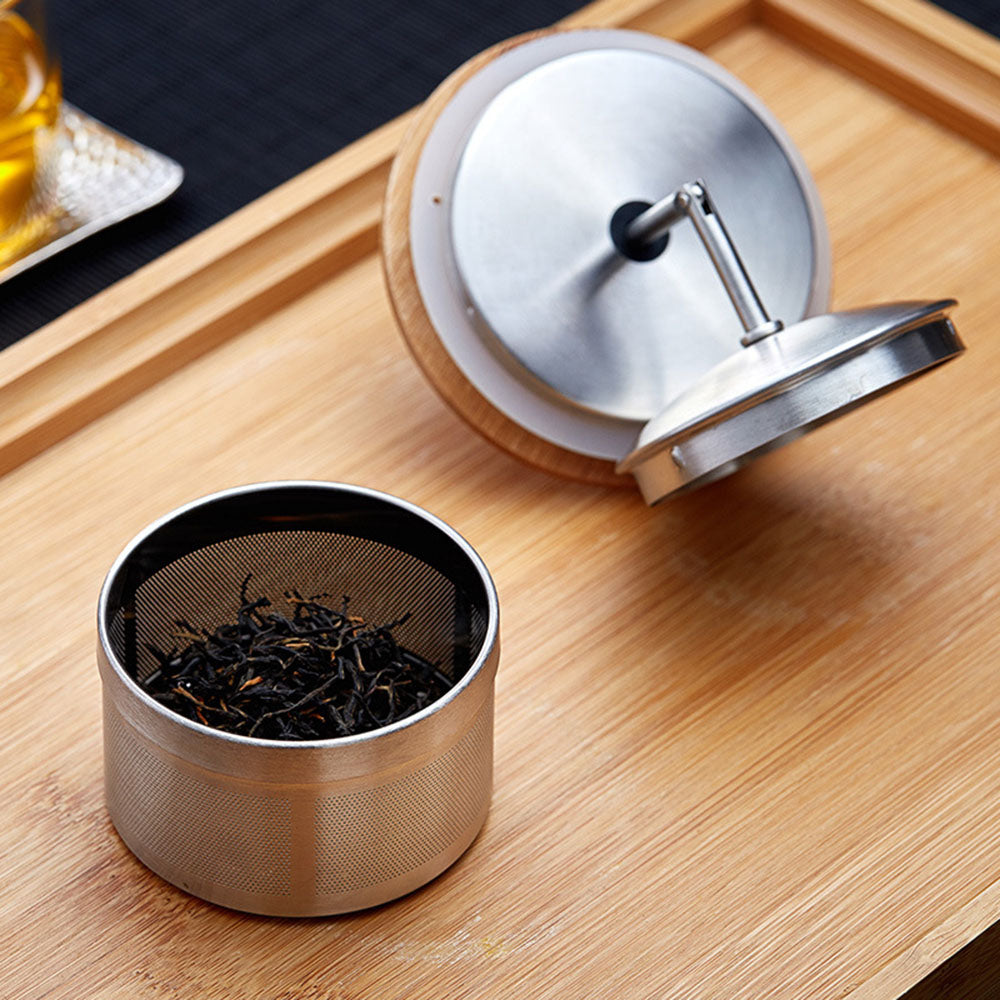 Glass Teapot With Stainless Steel Infuser Box
