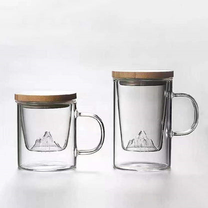 Glass Tea Cup With Mountain Infuser